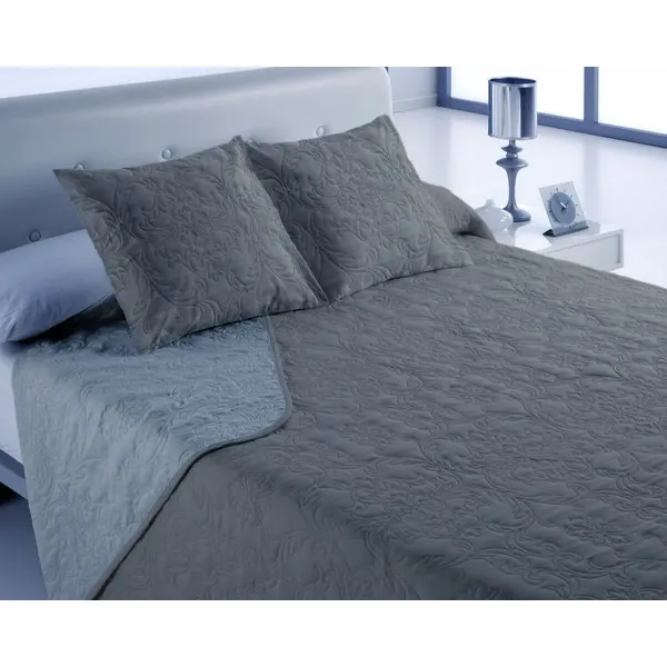 Bedspread (quilt) Hosteline VEGAS Pearl Gray Double (3 Pieces)