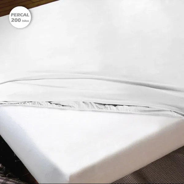 Fitted bottom sheet Hosteline IRIS PREMIUM White Single