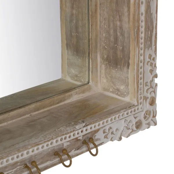 Настенное зеркало Белый Бежевый Вертикаль 61 x 10,79 x 38 cm