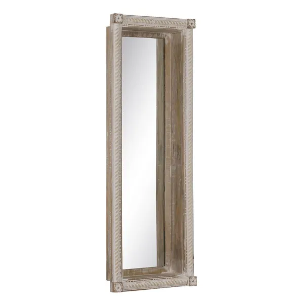 Wall mirror White Natural Vertical 106,6 x 12,7 x 38 cm
