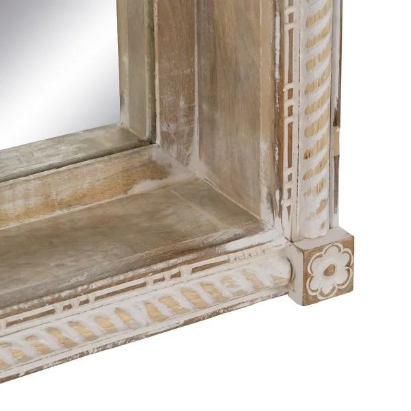 Wall mirror White Natural Vertical 106,6 x 12,7 x 38 cm