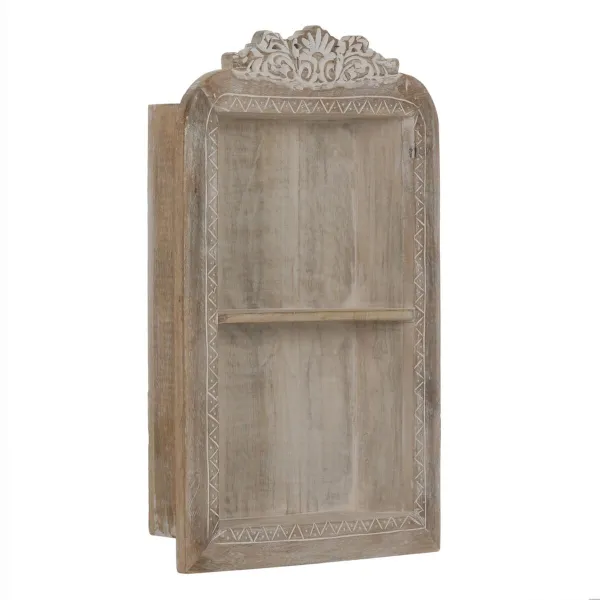 Hyllyt Valkoinen Luonnollinen Mangopuu 40,6 x 10,2 x 61 cm