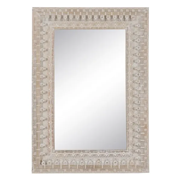 Wall mirror White Natural Vertical 71,1 x 5,1 x 101,6 cm