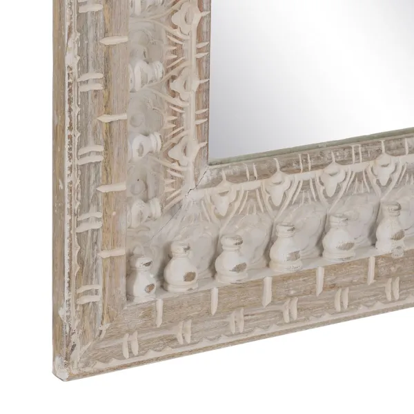 Wall mirror White Natural Vertical 71,1 x 5,1 x 101,6 cm