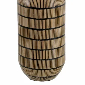 Vāze Melns Bēšs Bambuss 23 x 23 x 50 cm