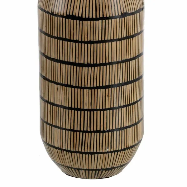 Vase Black Beige Bamboo 23 x 23 x 50 cm