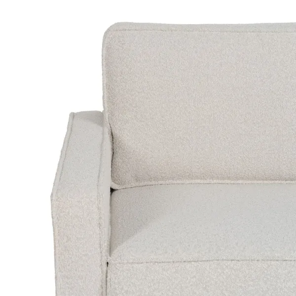 3 vietų sofa 213 x 87 x 90 cm Balta Metalinis