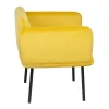 Fotelis Geltona Juoda 100 % poliesteris 76 x 64 x 77 cm
