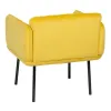 Fotelis Geltona Juoda 100 % poliesteris 76 x 64 x 77 cm