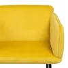 Fotelis Geltona Juoda 100 % poliesteris 76 x 64 x 77 cm
