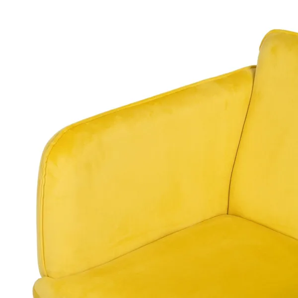 Fotelis Geltona Juoda 100 % poliesteris 76 x 64 x 77 cm