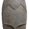 Decorative Figure Grey Mask 19 x 12 x 62 cm