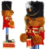 Nutcracker bear with drum wooden bear Christmas figurine 37.5 cm