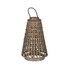 Lantern Grey Bamboo Crystal 38 x 38 x 57 cm