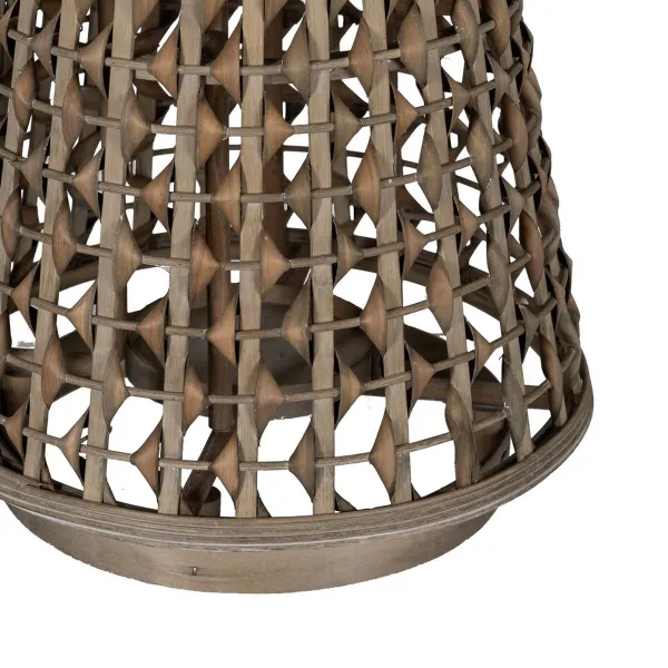Lantern Grey Bamboo Crystal 38 x 38 x 57 cm