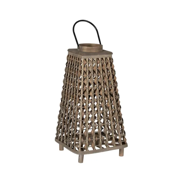 Žibintas Harmaa Bambu Kristalli 30 x 30 x 56 cm