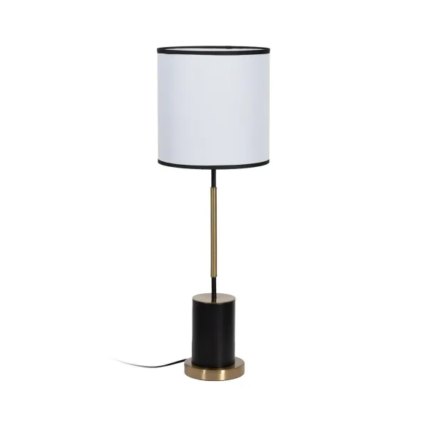 Galda lampa Balts Melns Bronza Dzelzs Audums 40 W 25 x 25 x 74 cm