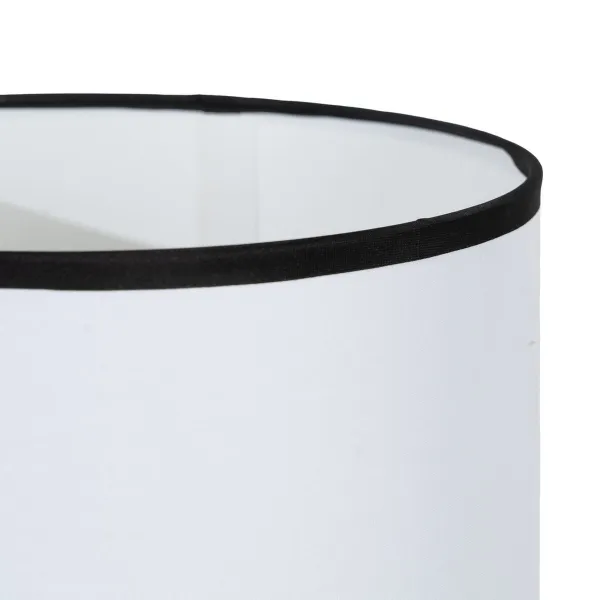 Desk lamp White Black Golden Iron Fabric 40 W 25 x 25 x 74 cm