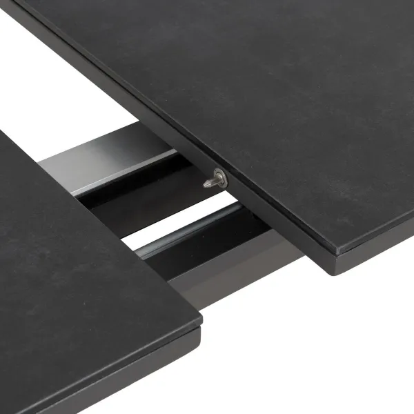Valgomojo stalas Antracito Keramikinis Aliuminis Stiklas 180 x 100 x 77 cm