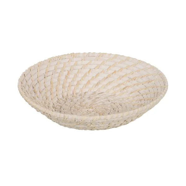 Puošmena Balta Bambukas Rotangas 35 x 35 x 8 cm (2 vnt.)