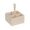 Корзина для столовых приборов Белый Бамбук ротанг 19 x 19 x 27 cm