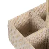 Корзина для столовых приборов Белый Бамбук ротанг 19 x 19 x 27 cm