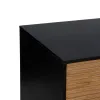 Sivupöytä ORLEANS Musta Luonnollinen Rauta Puu MDF 164 x 40 x 75 cm