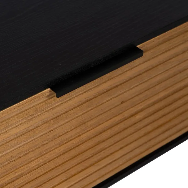 Olohuoneen pöytä ORLEANS Musta Luonnollinen Rauta Puu MDF 124 x 60 x 43,5 cm