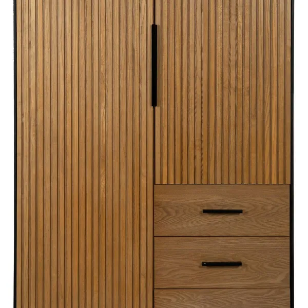 Indauja ORLEANS Juoda Natūralus Geležis Medžio MDF 104 x 53 x 203 cm
