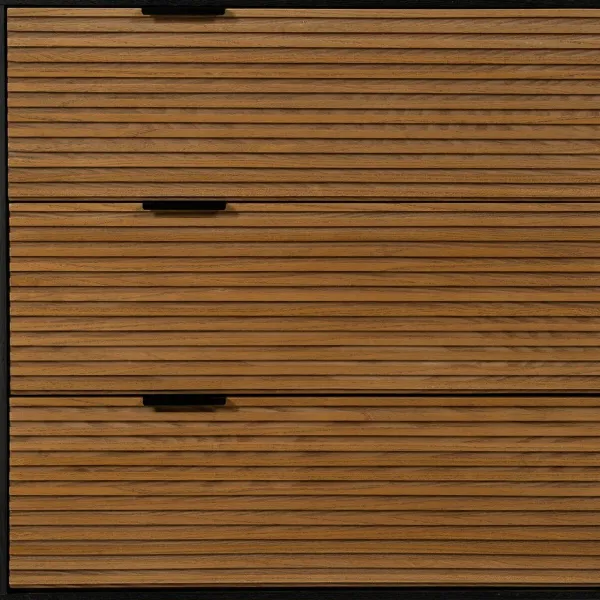 Lipasto ORLEANS Musta Luonnollinen Rauta Puu MDF 104 x 40 x 81,5 cm
