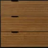 Тумба с ящиками ORLEANS Чёрный Натуральный Железо Деревянный MDF 104 x 40 x 81,5 cm