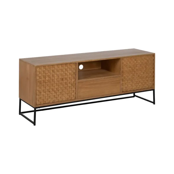 TV mēbeles MARIGNI Melns Dabisks 148 x 40 x 60,5 cm