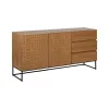 Indauja MARIGNI Juoda Natūralus Geležis Medžio MDF 160 x 42,5 x 79 cm