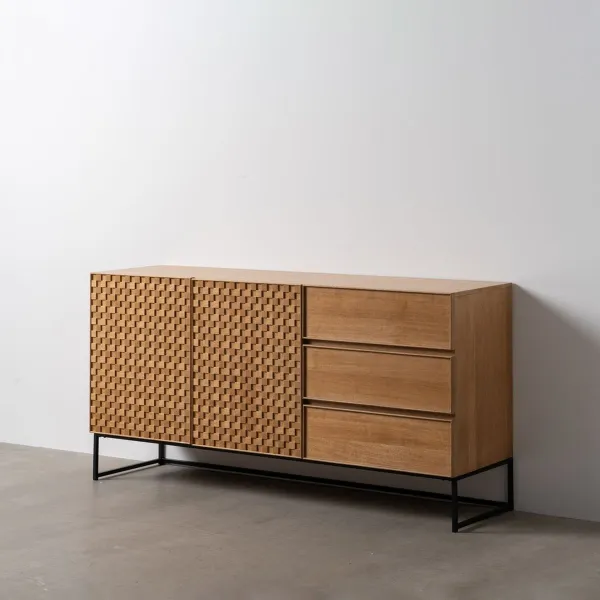 Устройство MARIGNI Чёрный Натуральный Железо Деревянный MDF 160 x 42,5 x 79 cm