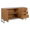 Indauja MARIGNI Juoda Natūralus Geležis Medžio MDF 160 x 42,5 x 79 cm