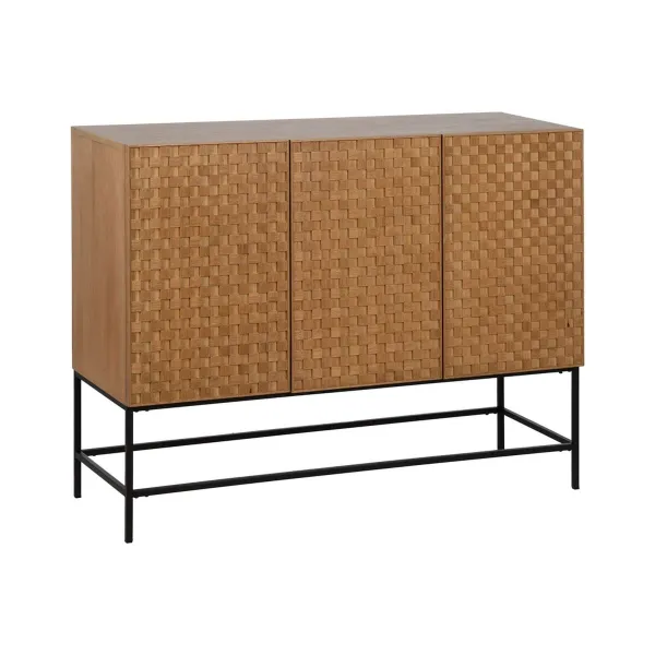 Sivupöytä MARIGNI Musta Luonnollinen Rauta Puu MDF 121,5 x 42,5 x 93,5 cm
