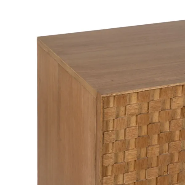 Sideboard MARIGNI Black Natural Iron MDF Wood 121,5 x 42,5 x 93,5 cm