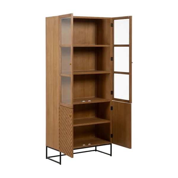 Esittelyteline MARIGNI Musta Luonnollinen Kristalli Rauta Puu MDF 84,5 x 42,5 x 198 cm