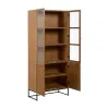 Display Stand MARIGNI Black Natural Crystal Iron MDF Wood 84,5 x 42,5 x 198 cm