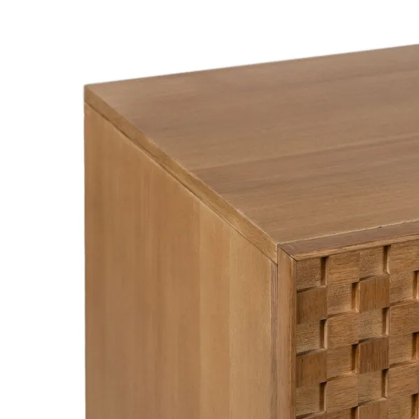 Lipasto MARIGNI Musta Luonnollinen Rauta Puu MDF 118 x 42 x 77 cm