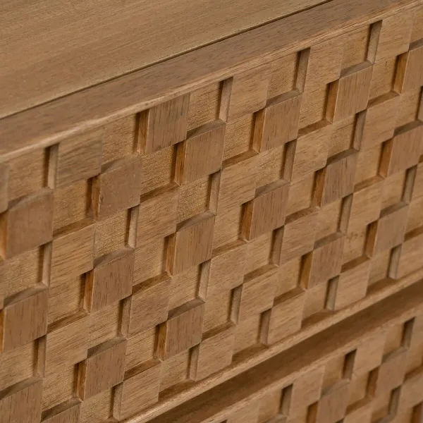 Lipasto MARIGNI Musta Luonnollinen Rauta Puu MDF 118 x 42 x 77 cm