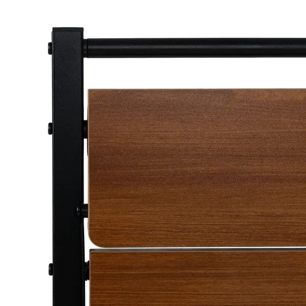 Pöytä Ruskea Musta Rauta Puu MDF 87 x 56 x 87 cm