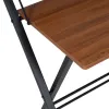 Pöytä Ruskea Musta Rauta Puu MDF 87 x 56 x 87 cm