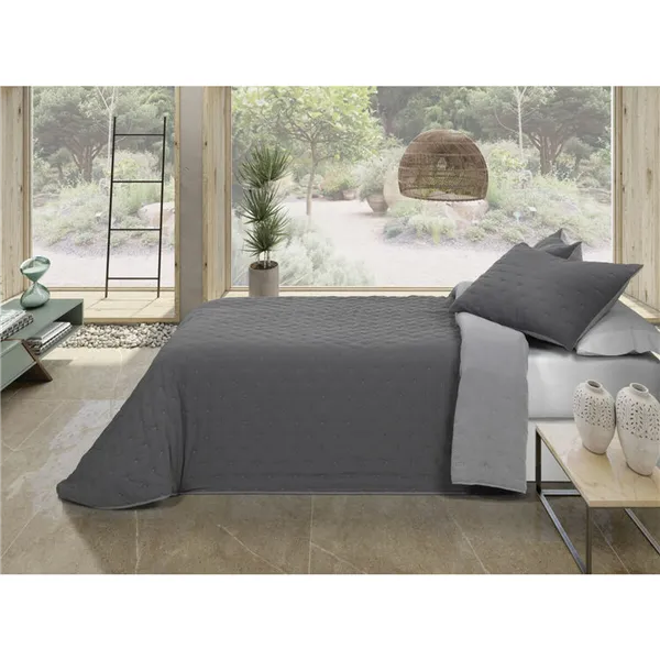 Bedspread (quilt) Pierre Cardin LORENA Anthracite Double (3 Pieces)