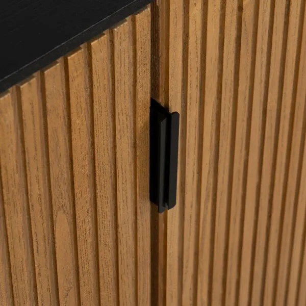 Indauja ORLEANS Juoda Natūralus Geležis Medžio MDF 204 x 40 x 81,5 cm