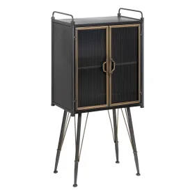 Displejaj stends BRICK Melns Bronza Stikls Dzelzs 58 x 40 x 120 cm