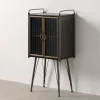 Rhythm stendas BRICK Juoda Auksinis Stiklas Geležis 58 x 40 x 120 cm