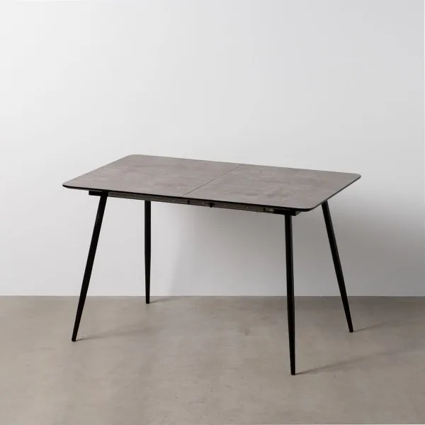 Jatkettava pöytä Musta Harmaa Rauta 120 x 80 x 75 cm
