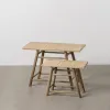 Вспомогательный стол Натуральный Бамбук 60 x 32 x 41 cm 42 x 21,5 x 32 cm 2 Предметы (2 штук)