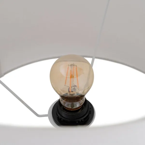 Desk lamp White Black Golden Crystal 60 W 220-240 V 38 x 38 x 76 cm